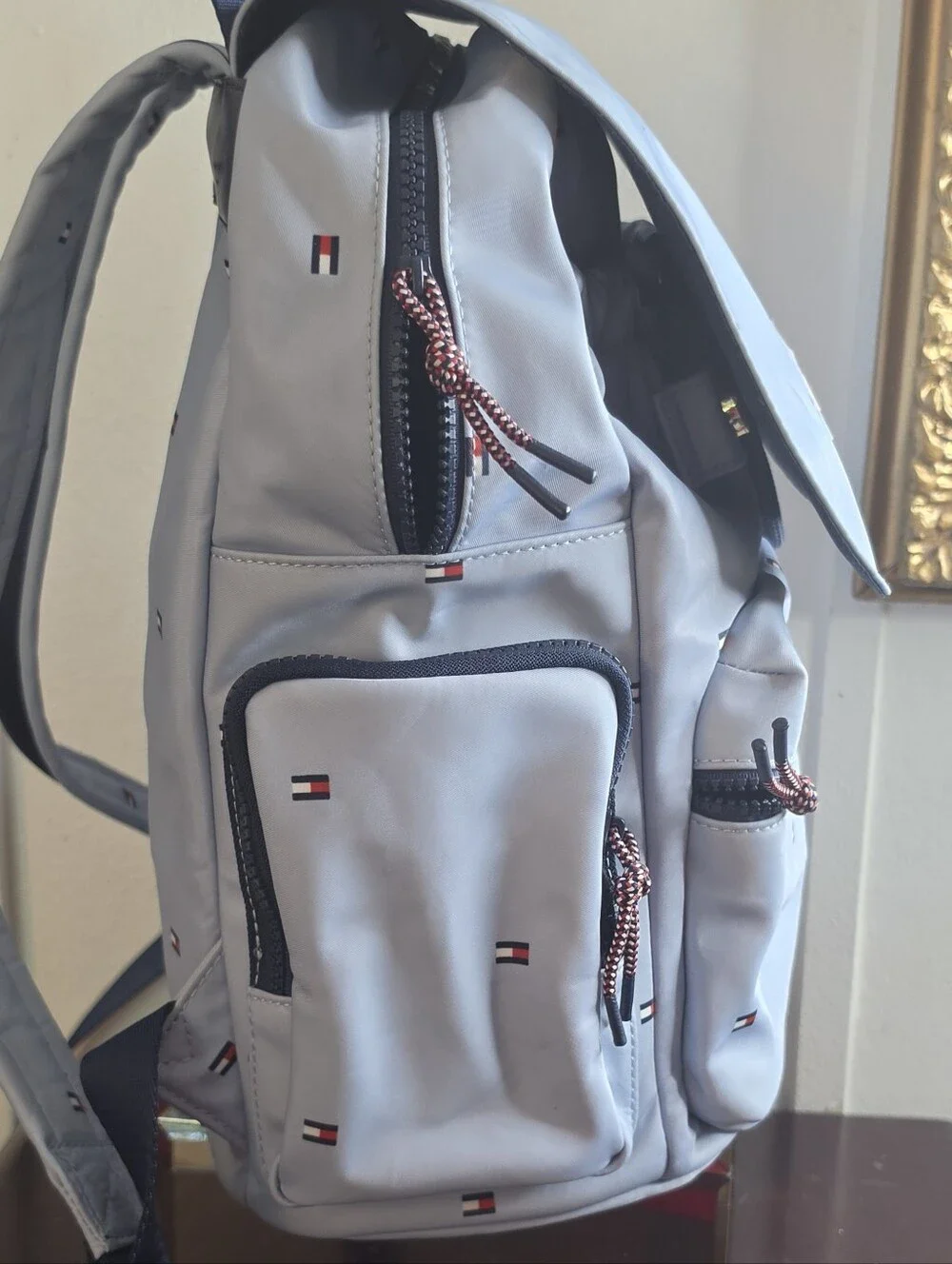 Tommy Hilfiger Light Blue Logo Backpack - Men's Bag